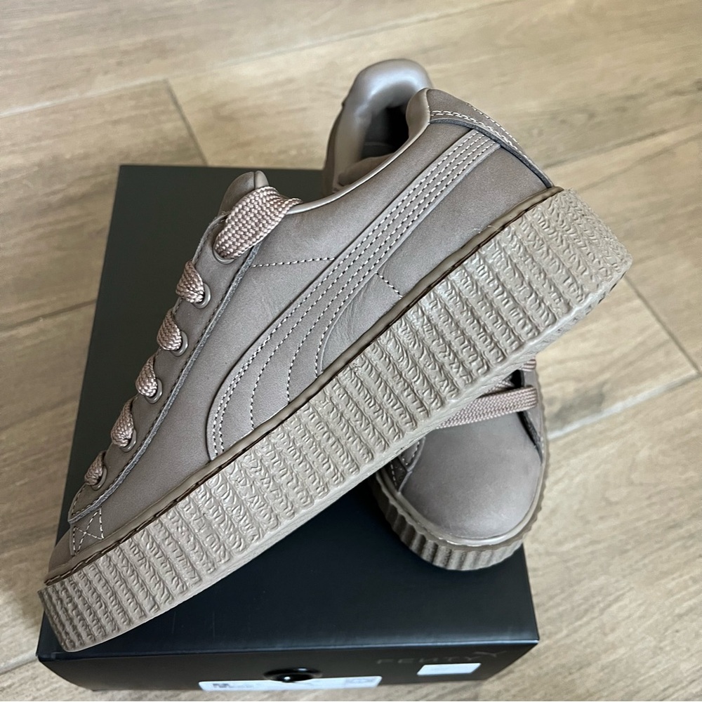 Puma Fenty Platform Sneakers in Taupe Brown - Picture 4 of 10
